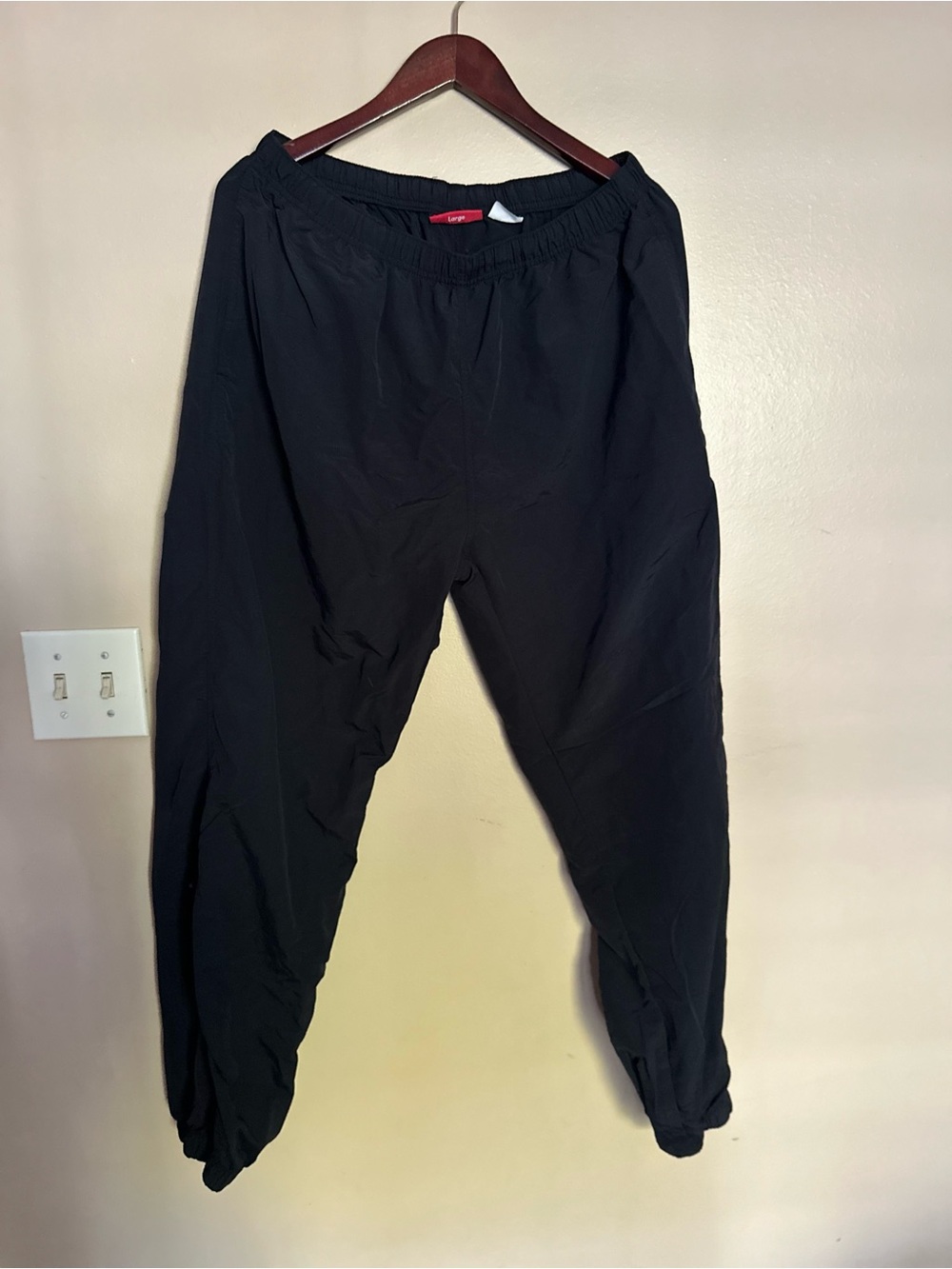 Supreme Black Elastic Waist Jogger Pants